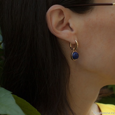 Серьги Fiore Luna, NATURAL LAPIS